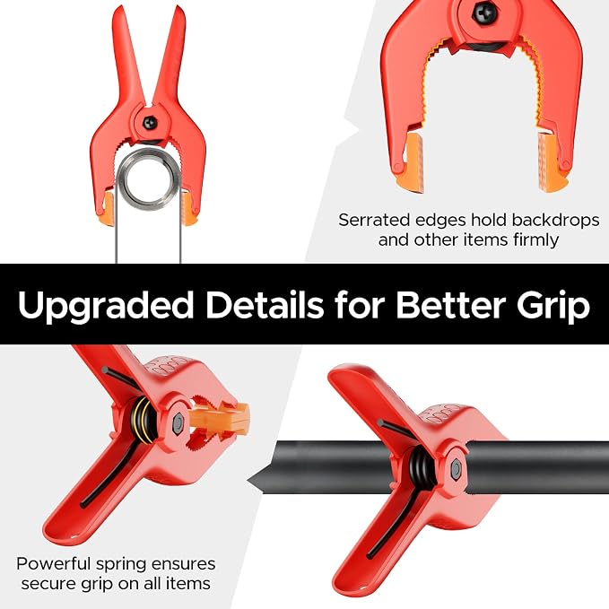 EMART 6 Pack Heavy Duty Spring Clamps, 4.5 inch Plastic Photo Booth Backdrop - Image 4