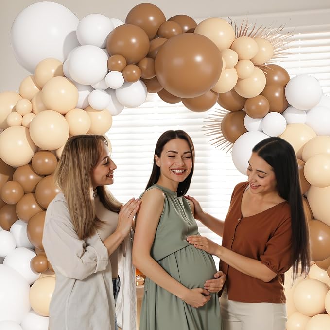 Ouddy Party 149Pcs Neutral Brown Balloon Arch Garland Kit 18 12 10 5 Inch | - Image 6