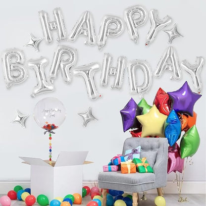 Happy Birthday Balloons Banner, Foil Balloon Personalized Name Letters Balloons - Image 4