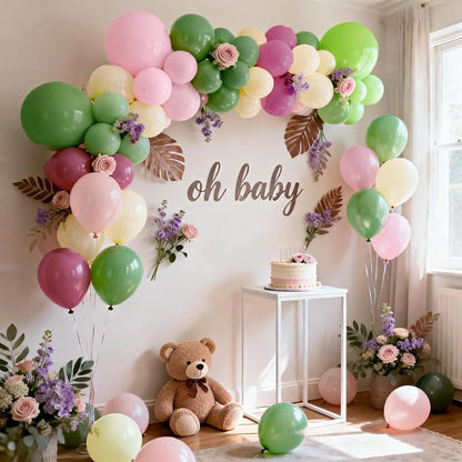Pink Green Purple Balloons Arch Kit - Image 8
