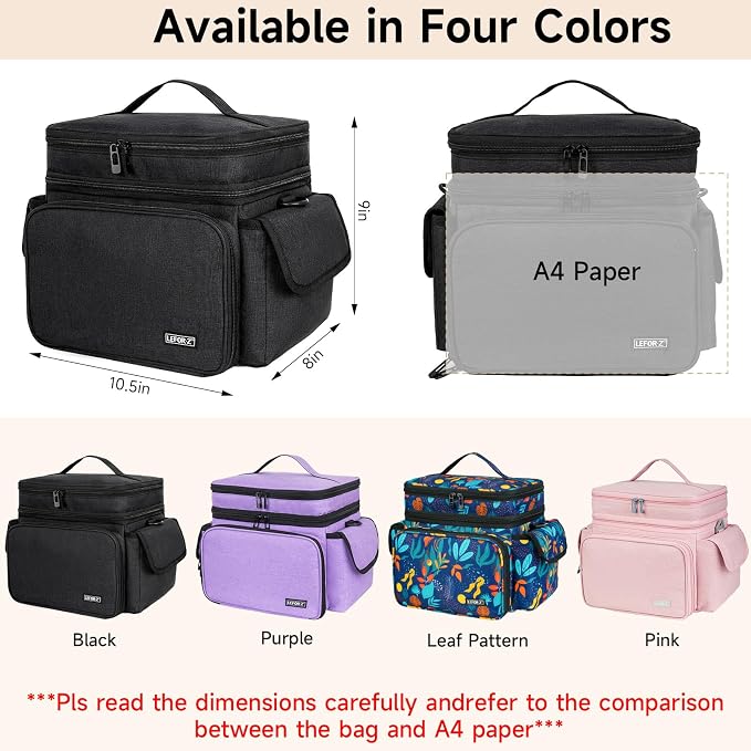 LEFOR·Z Small Sewing Supplies Organizer Bag, Sewing Box | Double-Layer Sewing - Image 2