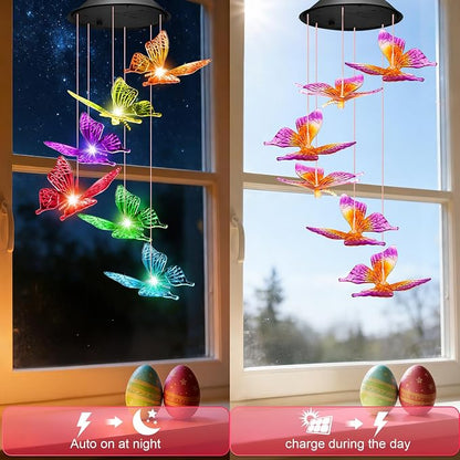 Winzwon Solar Wind Chimes, Christmas Gardening Butterfly Gifts - Image 8