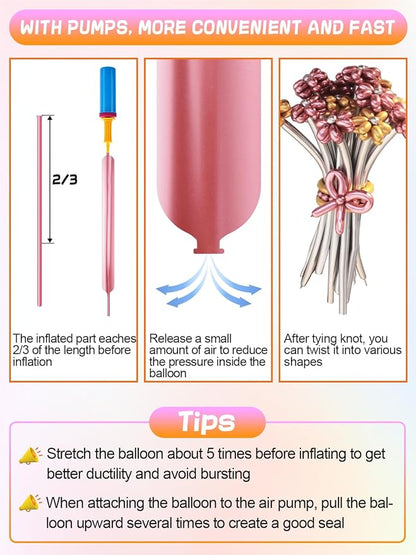 Apipi 100 Pcs Premium Latex 260 Balloons Kit - Image 5