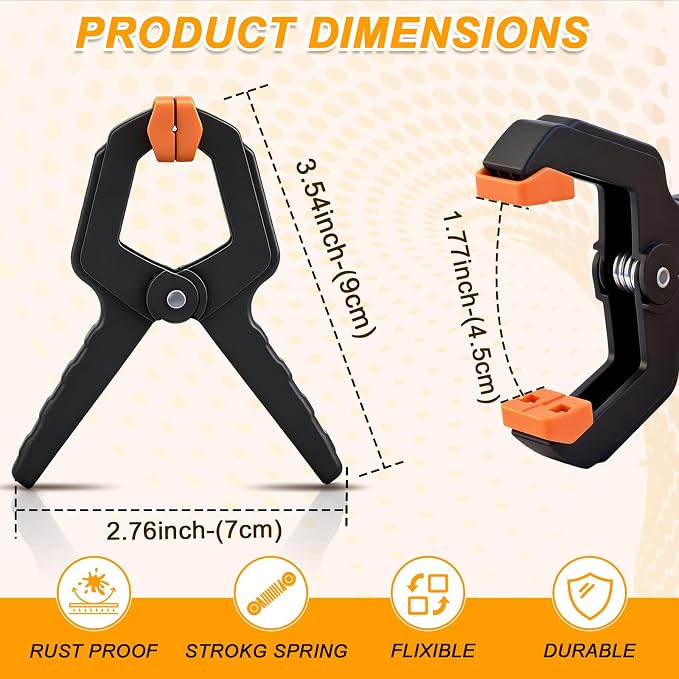 20 Pack Spring Clamps for Crafts & DIY - Image 2