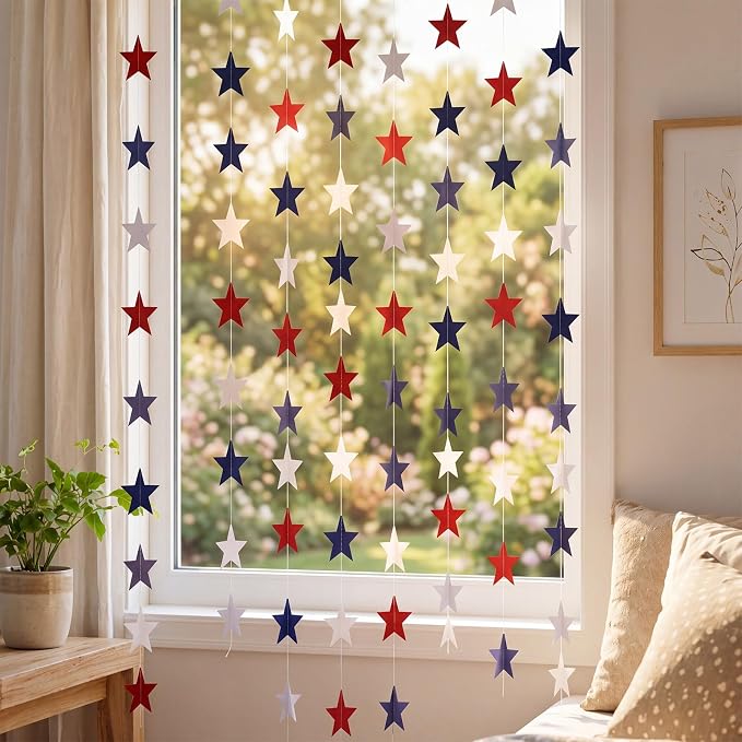 Patelai Glitter Star Garland Banner 2026 Graduation Decor 130 Feet Star Hanging - Image 6
