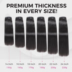 Lashey Seamless Clip in Hair Extensions Human Hair Extensions, 160g 9pcs Straight Natural Black Fuller Real Human Hair Clip in Extensions 16 Inch