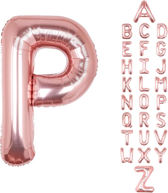 Letter Balloons Rose Gold 40 Inch P Large Big Foil Mylar Balloon | by Unknown