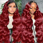AMIRTY 250 Density Burgundy Lace Front Wigs Human Hair Wine Red Colored 13x6 1B/99J HD Lace Frontal Wigs Human Hair Wigs for Women Pre Plucked with BabyHair 30 Inch