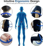 Shrdaepe Massage Trigger Point Cane, Body Deep Tissue, Handheld Back, Neck, Shoulder, Leg and Feet Massager Rod, Muscle Release Tool Self Massage Hook Cane Gifts for Women & Men, Blue