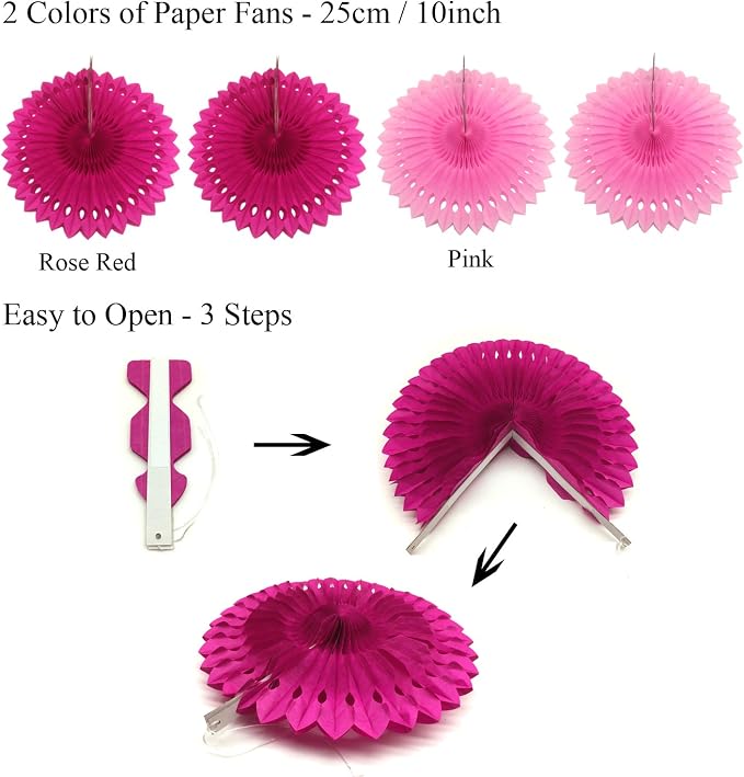 Party Decoration, Pom Poms Flowers, Garlands String Polka Dot and Triangle - Image 3