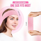 Styla Hair Headbands for Women Stretch Fashion Head Bands 10 Pack Non-Slip Head Wraps Great for Spa, Sports, Yoga, Pilates, Running, Gym Headband, Workouts (Pink)