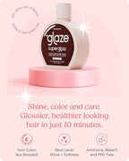 Glaze Supergloss Color Conditioning Gloss With Dispensing Pump – Hydrating Semi-Permanent Color Hair Gloss & Shine Boost – For Natural Medium to Dark Brown Hair – 6.4 Fl Oz - Sleek Espresso