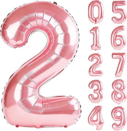 40 Inch Number 2 Balloons for 2nd Birthday Party Decorations, 0-100 Jewelry by FOBELEC