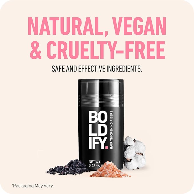 BOLDIFY Hair Fibers (28.5g) - Fill In Thinning and Fine Hair for an Instantly Fuller, Thicker Look - 14 Shades for Women & Men - Light Brown