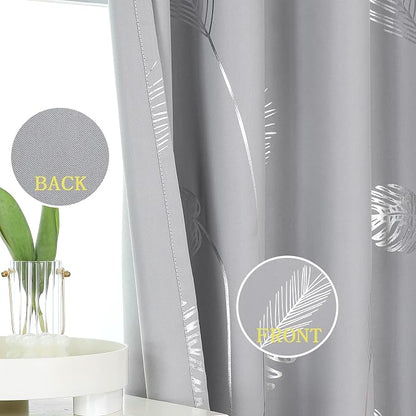 Light Grey Blackout Curtains 72 Inches Long, Light Blocking Thermal Insulated - Image 3