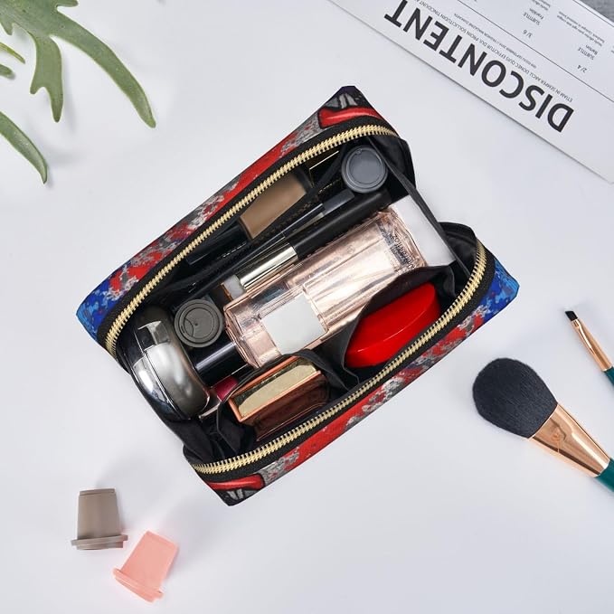 Monster Truck Car Grunge Leather Makeup Bag Cosmetic Pouch Portable Travel - Image 6
