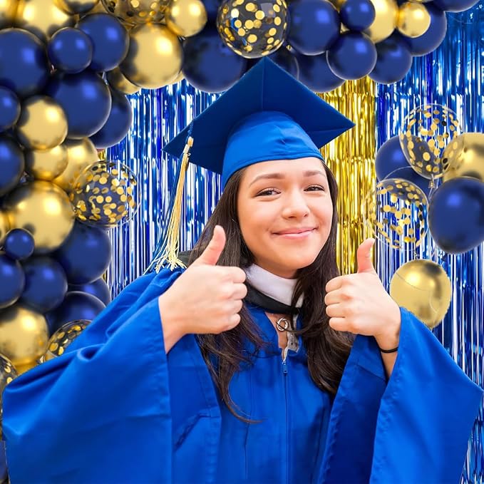 Navy Blue Gold Balloon Garland Arch Kit - Image 4