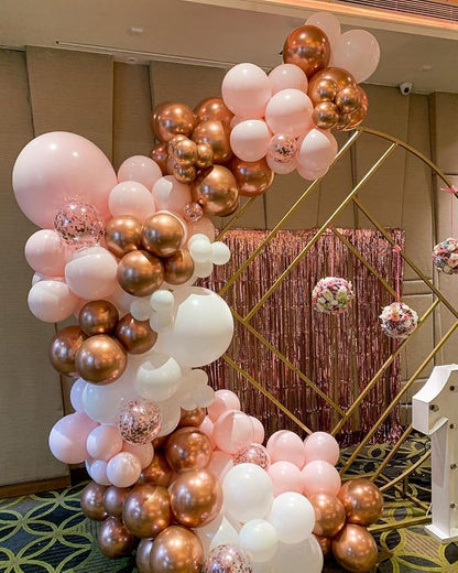 Rose Gold and White Balloons Garland Arch Kit - Image 5