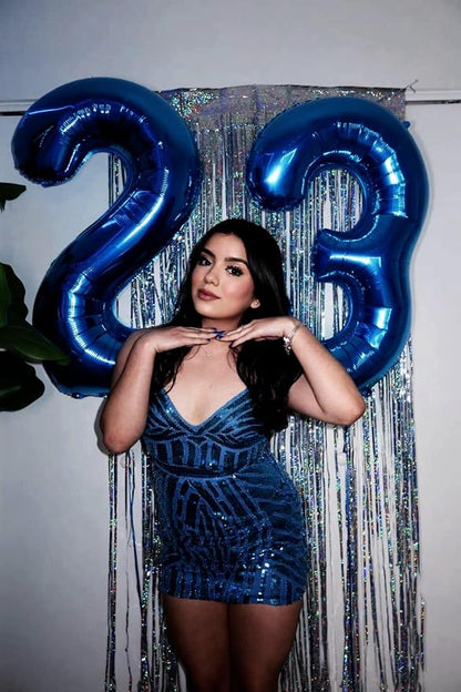Night Blue Number 3 Balloon 40 inch, 3rd Birthday Party Balloons Decorations | - Image 4