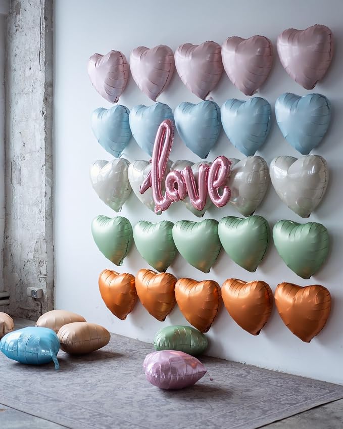 Baby Blue Heart Balloon, 18inch Pastel Blue Heart Shape Balloons Helium - Image 7