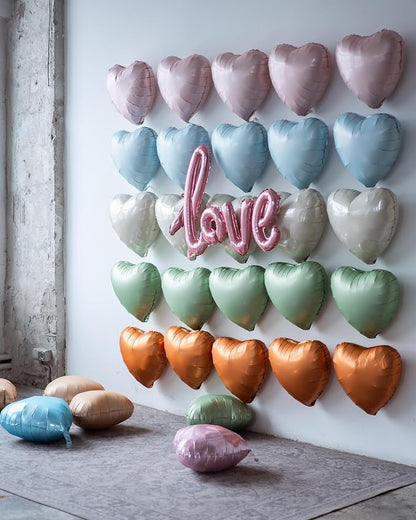 Baby Blue Heart Balloon, 18inch Pastel Blue Heart Shape Balloons Helium - Image 7