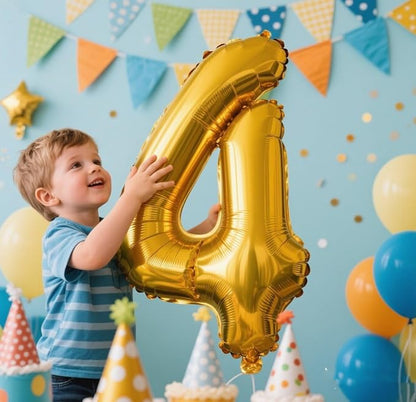 Number Balloons Gold 4 Balloon 40 inch - Image 4