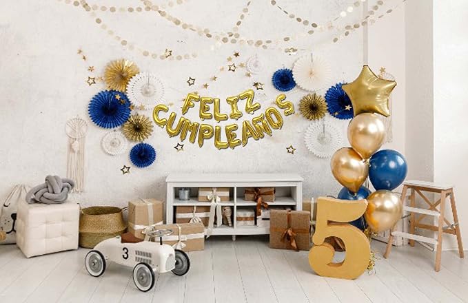Letter Balloons Feliz Cumpleanos Gold Balloon Happy Birthday Balloons Birthday - Image 3