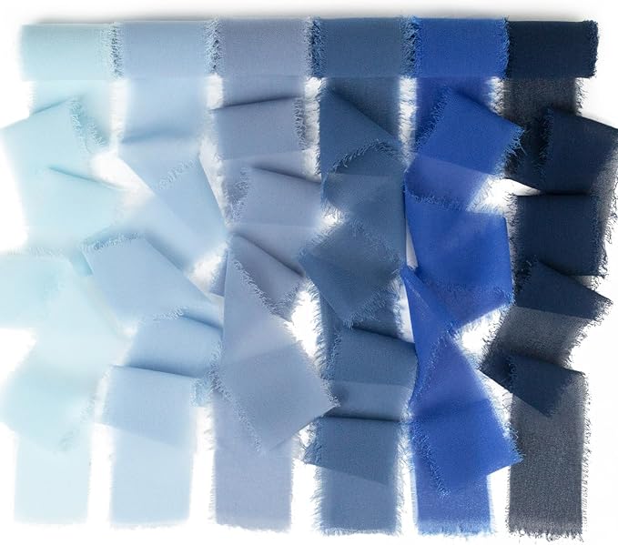 Handmade Fringe Chiffon Silk Ribbon by MLURCU