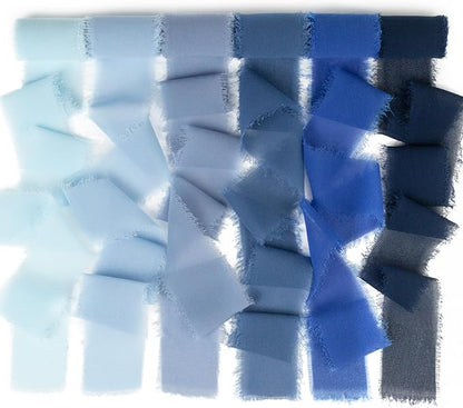 Handmade Fringe Chiffon Silk Ribbon by MLURCU