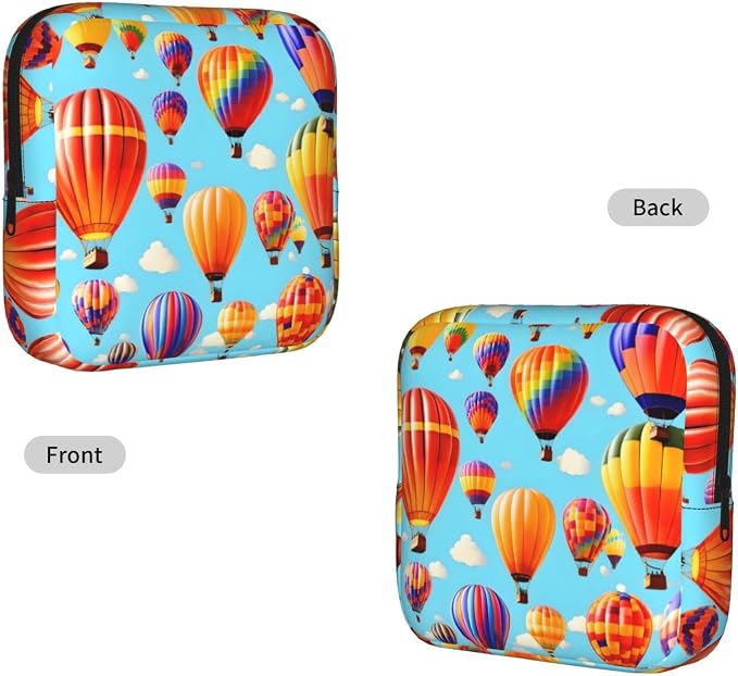 Hot Air Balloons Print Women Period Bag Sanitary Pouch Portable Pad Pouch - Image 2