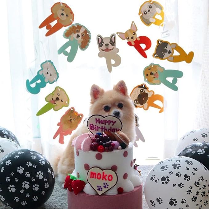 PartyWoo Paw Latex Matte Balloons 50pcs White Balloons Helium 12 Inch | Dog - Image 6