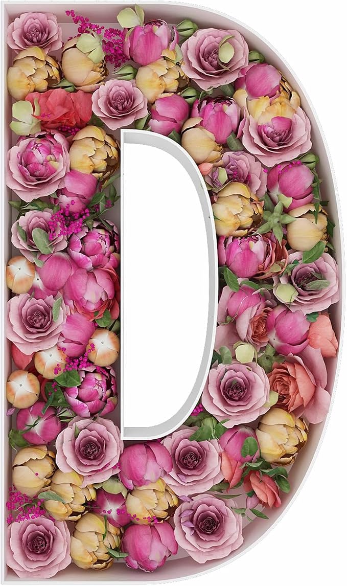 2FT Letter D Mosaic Balloon Frame Letter DIY Fillable Letters Kit by JW+Passion+-+Premium+Quality%2C+Made+With+Passion