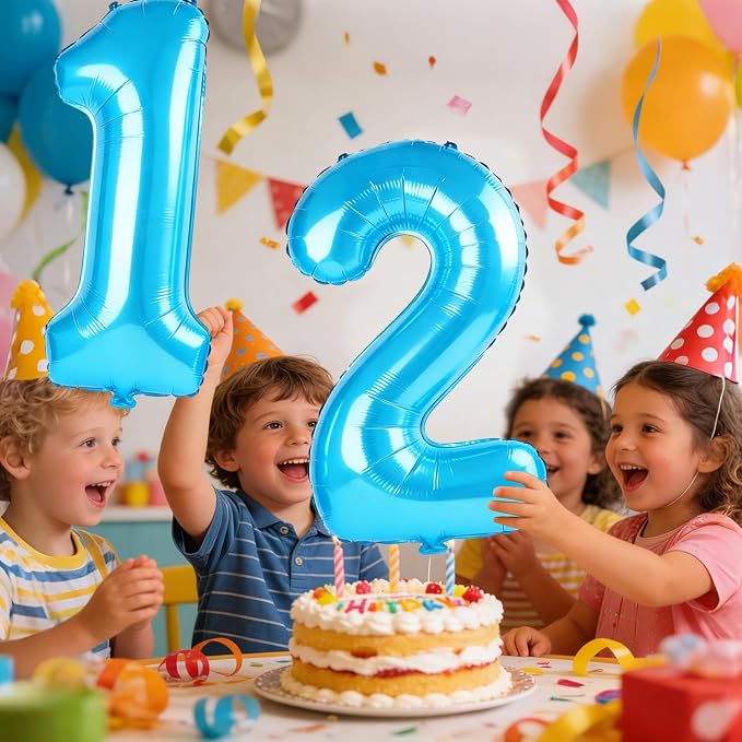 40 Inch Number 12 Balloons for 12th Birthday Party Decorations, 0-100 Jewelry - Image 2