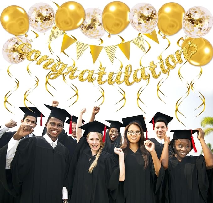 Congratulations Banner Kit for Graduation Party Decorations, Class of 2026 - Image 3
