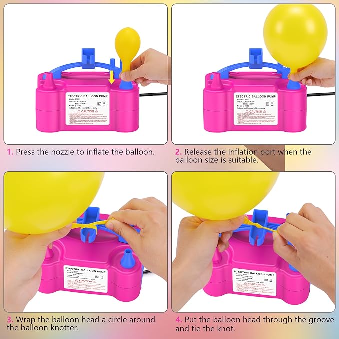 IDAODAN Electric Balloon Pump, Portable Electric Balloon Blower Machine - Image 2