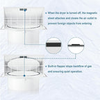Hon&Guan Dryer Vent Cover Outside with Removable Mesh, Wall Mount Extractor Vent with Rubber Cushioned Non-Return Flap, Metal Outside Dryer Vent Cover for House (White, 4 Inch)