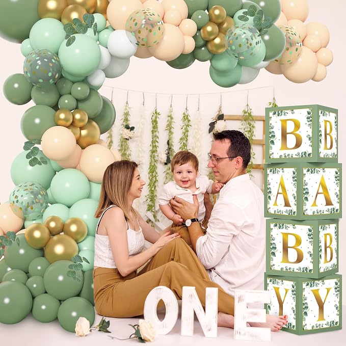 Amandir 145Pcs Sage Green Balloon Garland Kit Baby Shower Decorations | Olive - Image 7