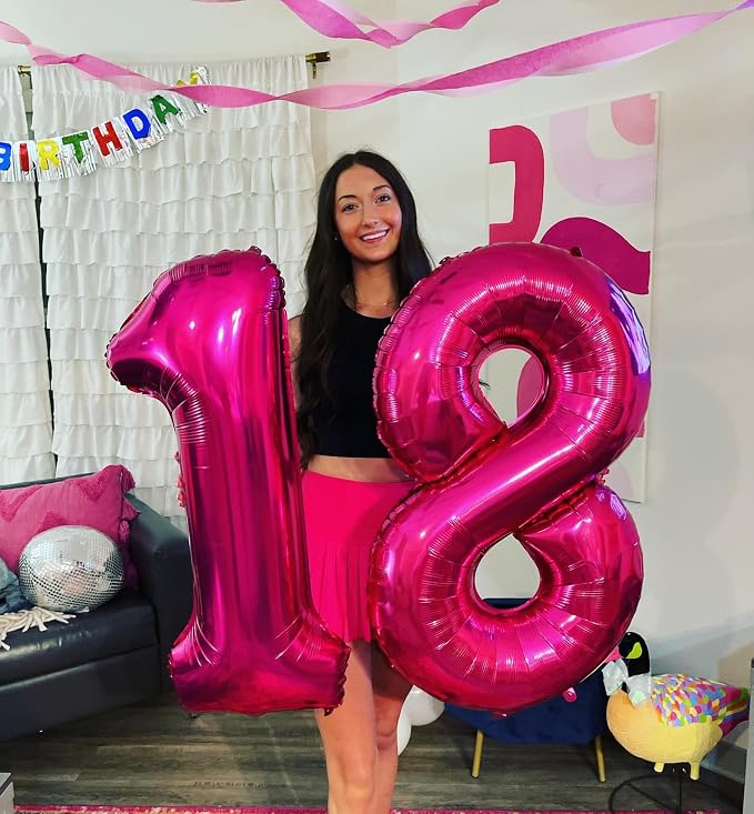 Hot Pink 8 Balloon - Image 4
