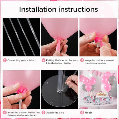 6 Sets Elephant Baby Shower Balloon Stand Kit - Image 4