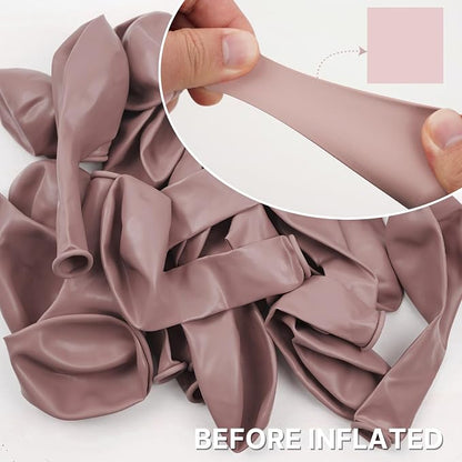PartyWoo Dusty Pink Balloons 100pcs Lilac Pink Color 12 Inch | Balloons - Image 3