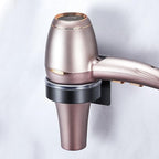 Blow Dryer Holder Wall Mounted, Hair Dryer Holder Stand Adhesive, Bathroom Hair Tool Organizer, Hairdryer Holder Compatible with Most Dryers (Black)