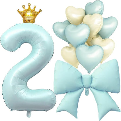 LilyZheng Baby Blue Number 2 Foil Balloon Set, 40 Inch Number Balloon by LILYZHENG