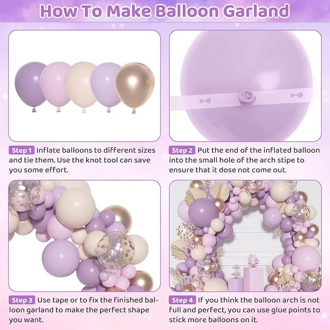 Ouddy Party Dusty Purple Balloon Arch Garland Kit 18 12 10 5Inch | Different - Image 3