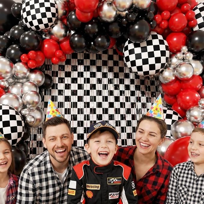 Race Car Balloon Arch Kit -Race Car Birthday Party Streamers Backdrops - Image 5