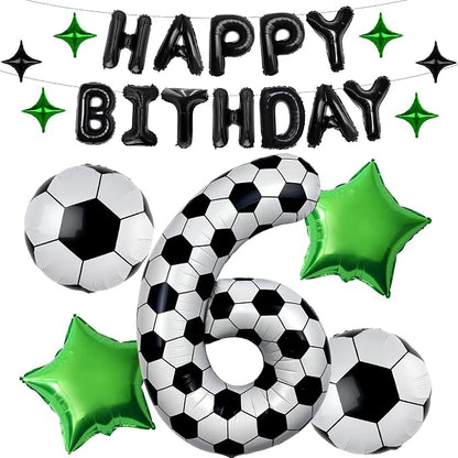 40 Inch Soccer Number 6 Balloon Set, Soccer Birthday Party Decorations | Sports by Unknown