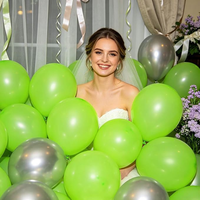 100pcs Lime Green Balloons 12 inch | Thickened Helium Fruit Green Balloons - Image 6