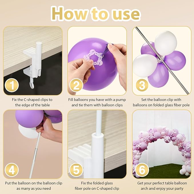 Voircoloria 13ft Table Balloon Arch Stand Frame - Image 5