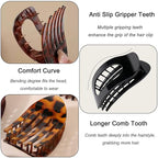 6PCS Flat Hair Clips for Women Fashion Leopard Print Duckbill Hair Claw Clips for Thick Thin Hair French Hair Clip Claw