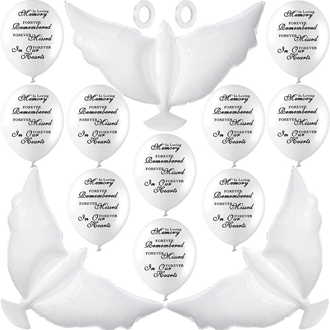 Dove Memorial Balloons to Release in Sky, Biodegradable Funeral Balloons by Jishi