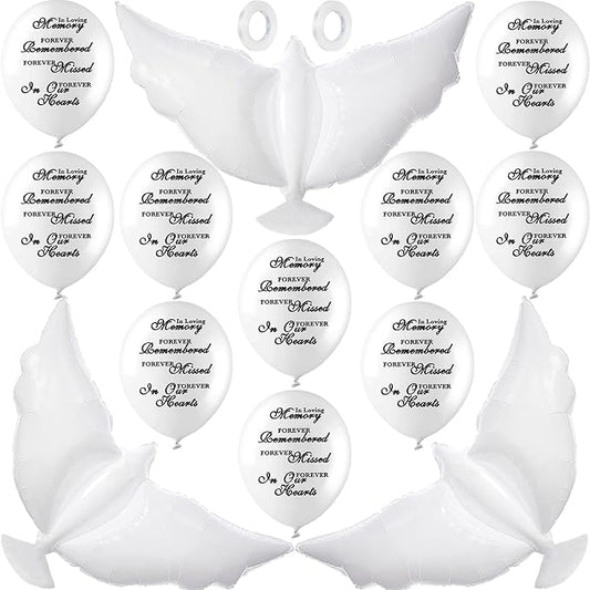 Dove Memorial Balloons to Release in Sky, Biodegradable Funeral Balloons by Jishi